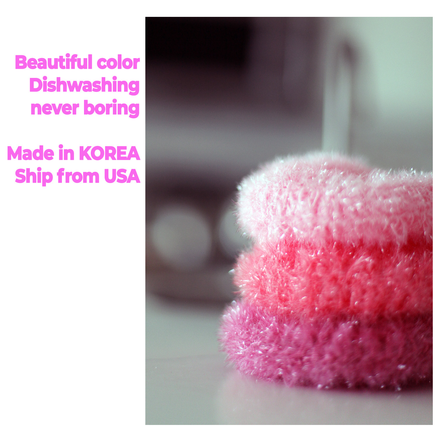 General Use Bathrooms Dish Scrubbie Strawberry Floors Scrubbers 1Pc | Cute and Colorful Scrubber for All Purpose Scrubbing Dishwashing 
